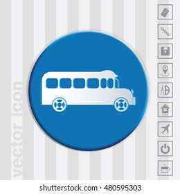 School bus. Symbol study. Icon transport