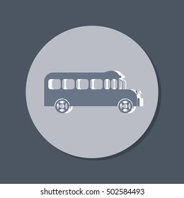 School bus. Symbol study. Icon transport