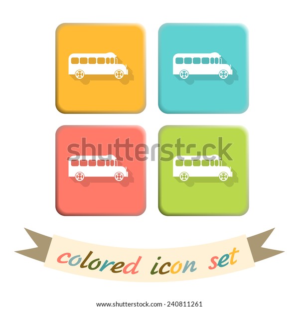 School bus. Symbol
study. Icon transport