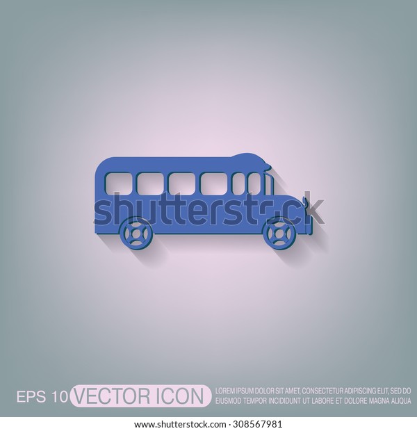 School bus. Symbol\
study. Icon transport