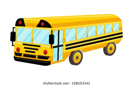 School Bus Template Vector Isolated Design Stock Vector (Royalty Free ...