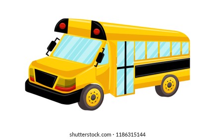 School Bus Template Vector Isolated Design Stock Vector (Royalty Free ...