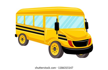School Bus Template Vector Isolated Design