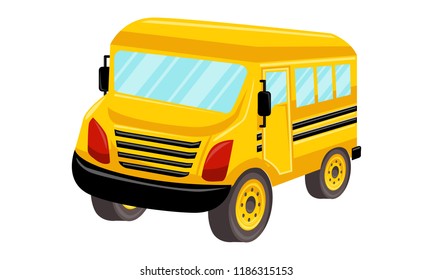 School Bus Template Vector Isolated Design Stock Vector (Royalty Free ...