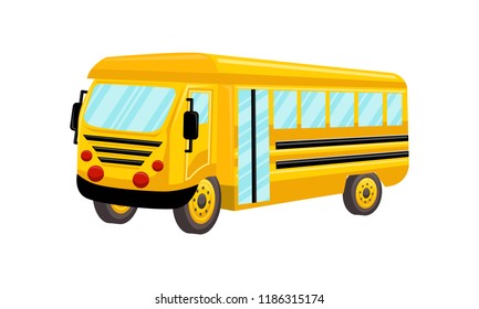 School Bus Template Vector Isolated Design Stock Vector (Royalty Free ...