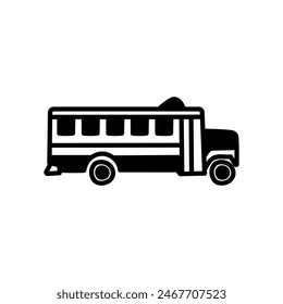 School Bus Toy Isolated Icon, Vector Illustration