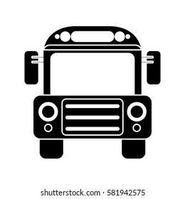 School Bus Transport Design Pictogram Stock Vector (Royalty Free ...