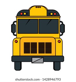 school bus transport isolated icon