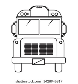 school bus transport isolated icon