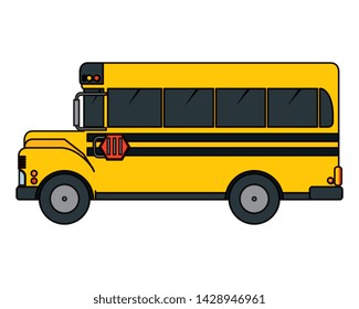 School Bus Transport Isolated Icon Stock Vector (Royalty Free ...