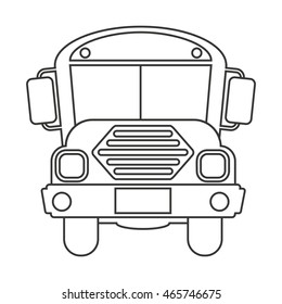 school bus transport isolated icon vector illustration design