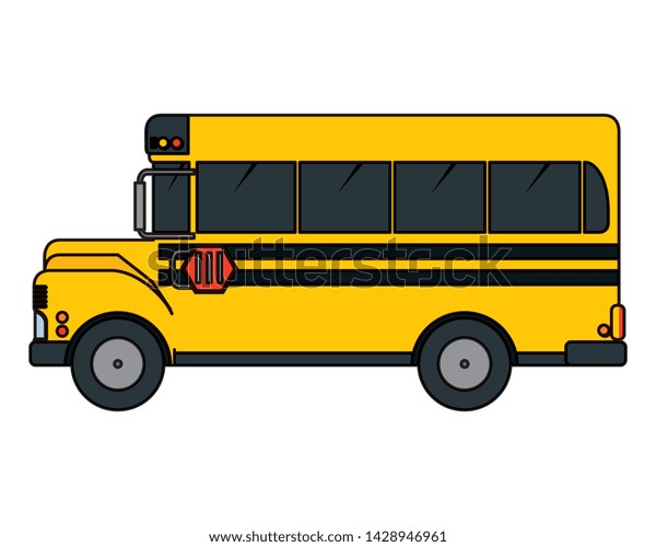 School Bus Transport Isolated Icon Stock Vector (Royalty Free ...