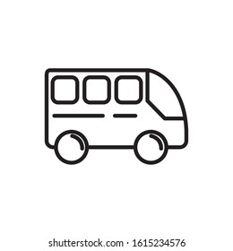 school bus transport linear design vector illustration