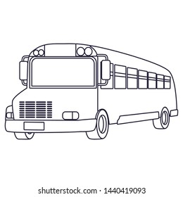 school bus transport on white background