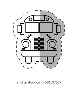 school bus transport thin line vector illustration eps 10