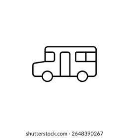 ônibus escolar, transporte, transporte, ícone de veículo