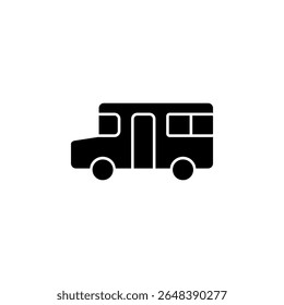ônibus escolar, transporte, transporte, ícone de veículo