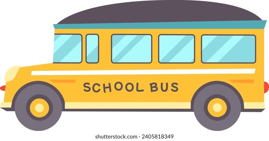 School Bus Transport Vector Illustration