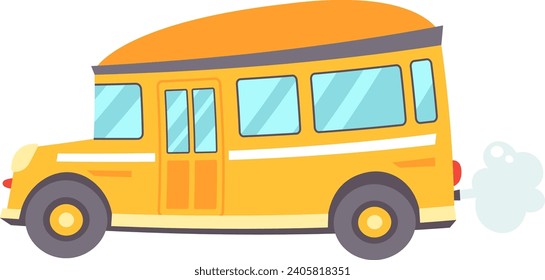 School Bus Transport Vector Illustration