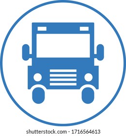 School bus, transportation, blue color car, vehicle icon