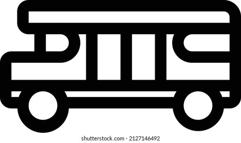 School Bus Transportation Icon Pixel Perfect. Transportation Illustration. Transportation Design