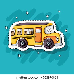 school bus transportation patches design