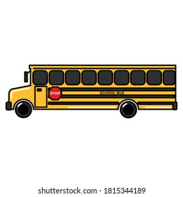 Icono de vector de transporte de bus escolar
