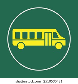 School bus trendy icon nice abstract vector illustration colorful artwork beautiful design.eps