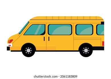 icono aislado de la furgoneta del autobús escolar