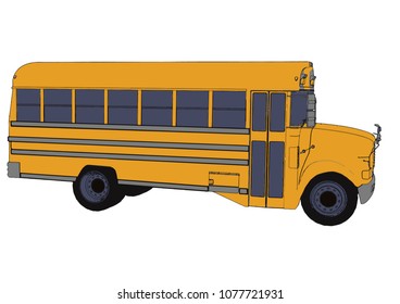 School Bus Vector Stock Vector (Royalty Free) 1077721931 | Shutterstock