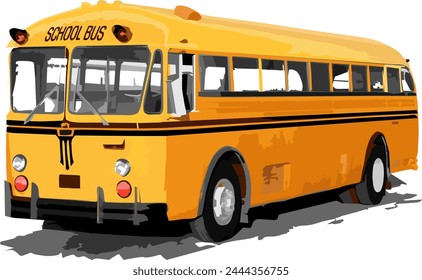 Ilustración de Arte vectorial de autobús escolar