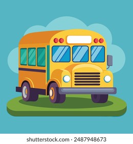 School bus vector art illustration