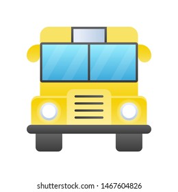 School bus vector, Back to school gradient style icon