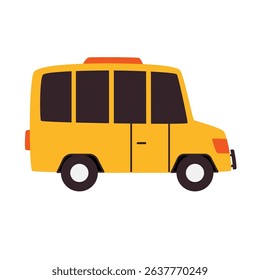 School bus vector, bus clip art, school bus clip art, flat design vector illustration, yellow bus isolated on white background