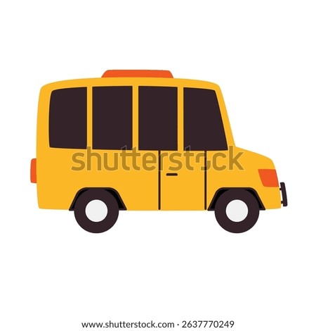 School bus vector, bus clip art, school bus clip art, flat design vector illustration, yellow bus isolated on white background
