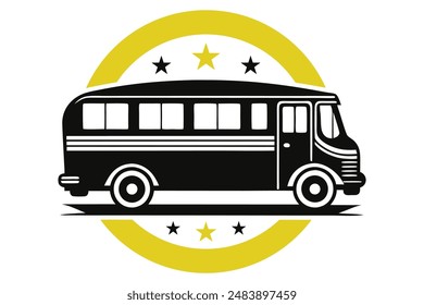 School Bus Vector Design Silhouette.