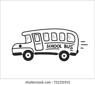 School Bus. Vector doodle illustration in eps10