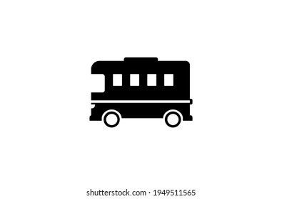 School bus vector flat icon. Isolated city transport, public transportation bus emoji illustration. Vector flat illustration. Bus emoji vector.