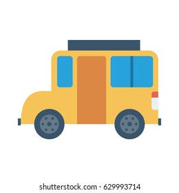School Bus Vector Flat Icon