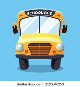 School Bus vector funny cartoon 