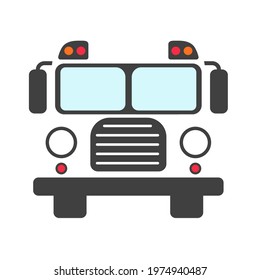 School bus vector. Gifts for school bus drivers Concept of back to school. Isolated on background