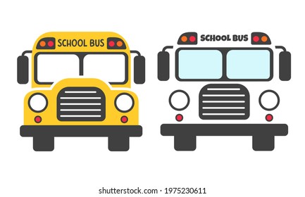 School bus vector. Gifts for school bus drivers Concept of back to school. Isolated on background