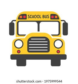 School bus vector. Gifts for school bus drivers Concept of back to school. Isolated on background