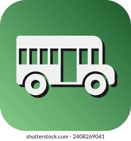 School Bus Vector Glyph Gradient Background Icon For Personal And Commercial Use.
