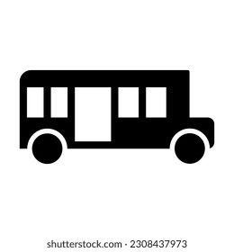 School Bus Vector Glyph Icon For Personal And Commercial Use.
