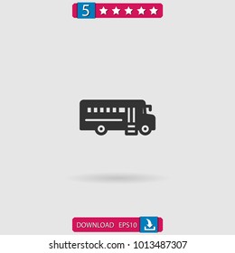school bus vector icon