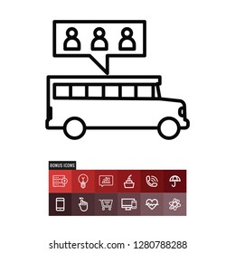  School bus vector icon