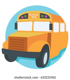 School Bus Vector Icon