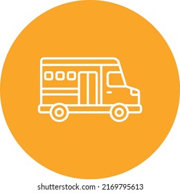 School Bus vector icon. Can be used for printing, mobile and web applications.