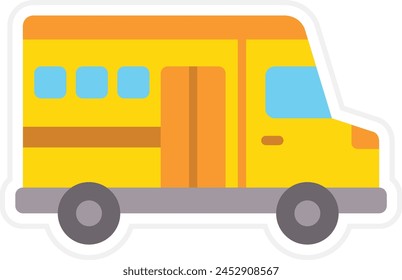 School Bus vector icon. Can be used for printing, mobile and web applications.